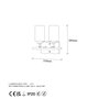 Opviq Lámpara de pared Yensuk - 13123 en Dorado con tapa de cristal